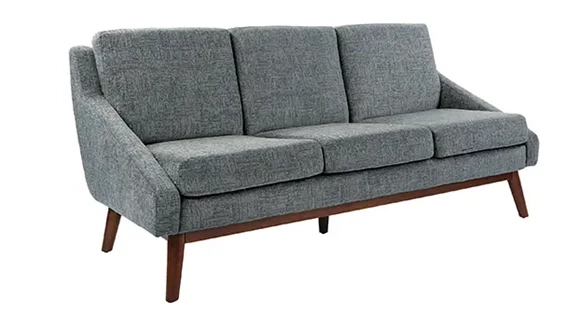 Mid-Century Modern Sofa Solid Wood Legs Fabric