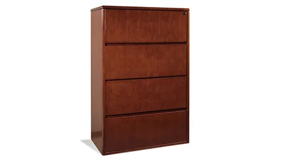 4 Drawer Wood Veneer Lateral File