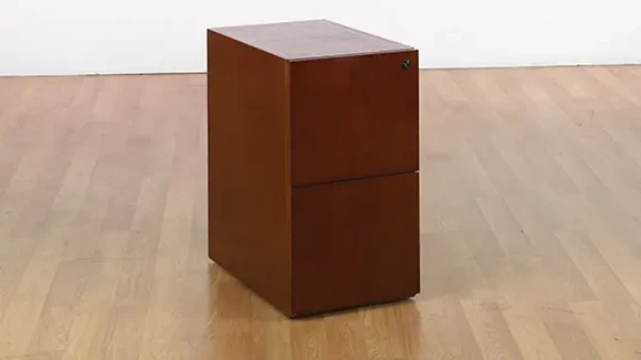 18in D File File Under Credenza Desk Wood Veneer Pedestal