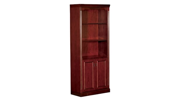 Wood Veneer Bookcase with Doors