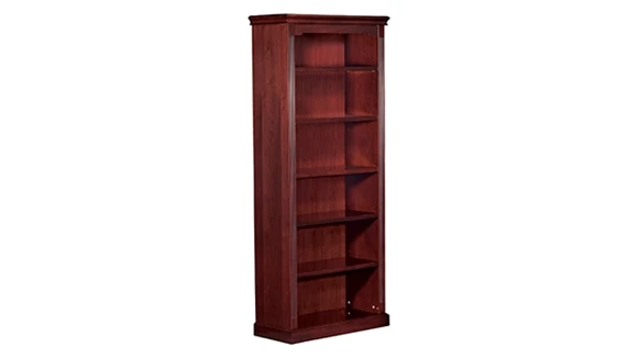 6 Shelf Wood Veneer Bookcase