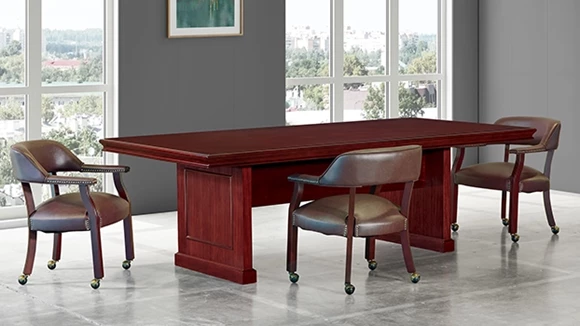8ft Wood Veneer Conference Table