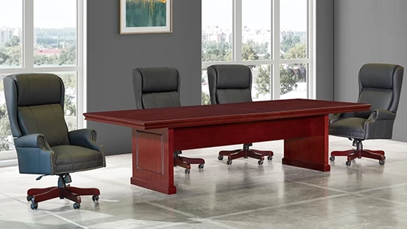 10ft Wood Veneer Conference Table