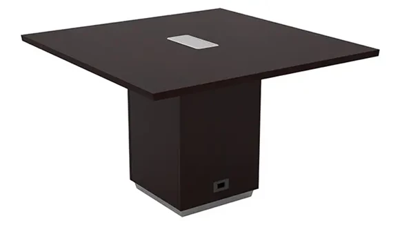 Conference Table 48in Square with Grommets and Wire Management