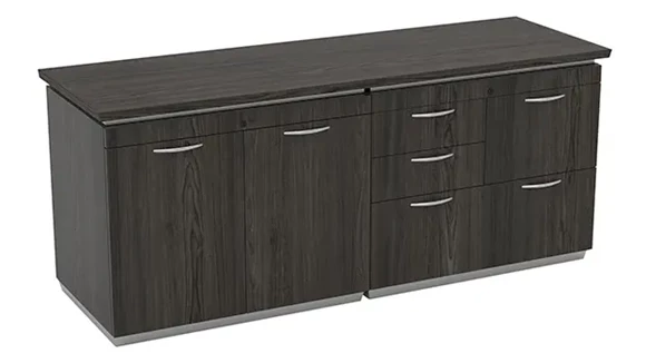 Combo Credenza 72in W x 24in D x 30in H with Multi