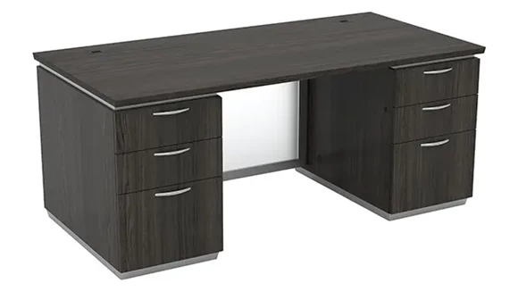 Desk 72in W x 36in D with 2 Pedestals