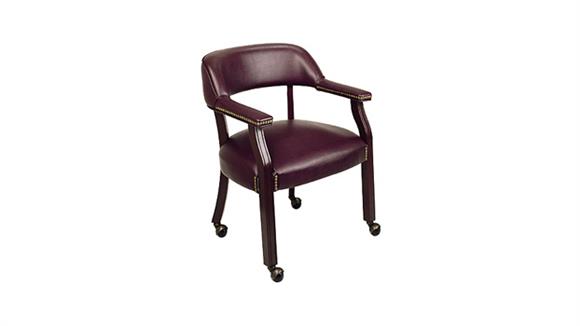 Guest Chair with Wrap Around Back and Casters