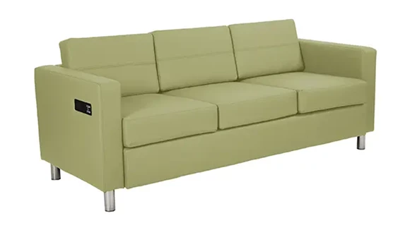 Sofa in Premium Vinyls with Power Charging Outlets