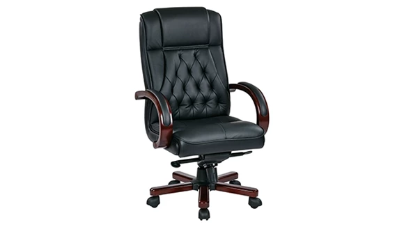Leather Executive Chair with Integral Headrest