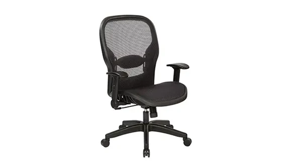 Mesh Task Chair Flip Arms Adjustable Lumbar Support