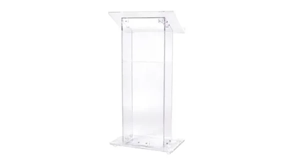Clear Acrylic Podium 24in W x 15in D x 46in H