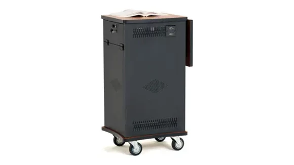 Multimedia Presentation Cart Cherry Wood A/V Cabinet