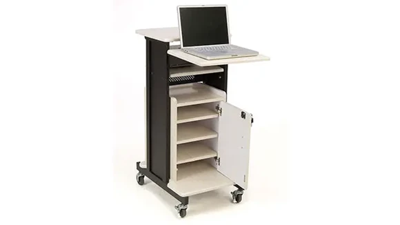 Presentation Cart 18in W x 30in D x 41in H with Wire Management