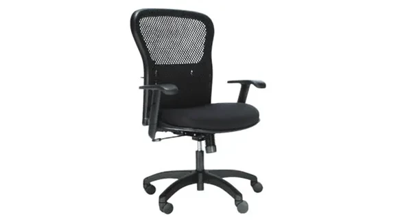 High-Back Task Chair with Mesh Back and Fabric Seat
