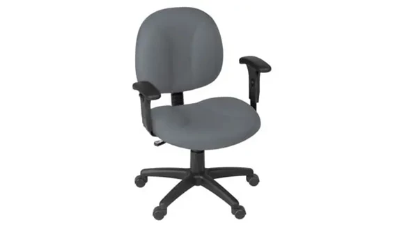 Fabric Task Chair 7-Position Height-Adjustable Arms