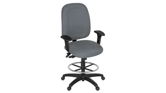 High-Back Drafting Task Chair with Adjustable Arms
