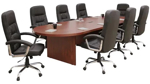 Modular Conference Table 12ft W x 52in D with Power Data Grommets and Power Outlets