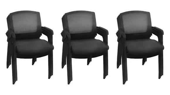 Stack Chair with Mesh Back and 250 lb Capacity Set of 12