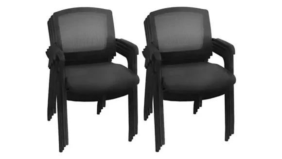 Stack Chair with Mesh Back and 250 lb Capacity Set of 8