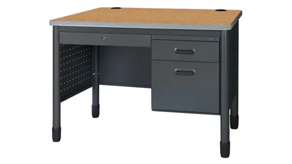 Desk 48in W x 30in D with 1 Pedestal