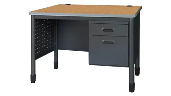 Desk 48in W x 30in D with 1 Pedestal