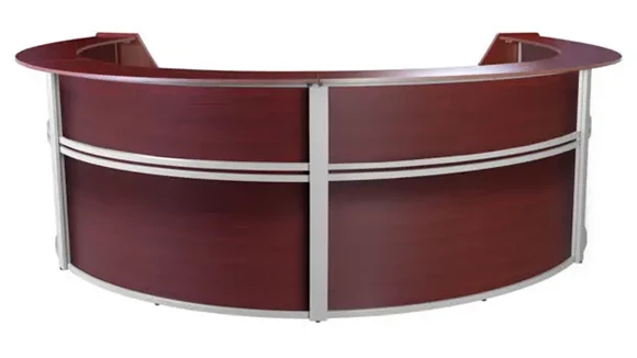 U-Desk Reception Desk 142in W x 103in D with Wire Management