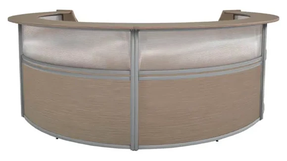 U-Desk Reception Desk 142in W x 103in D with Wire Management
