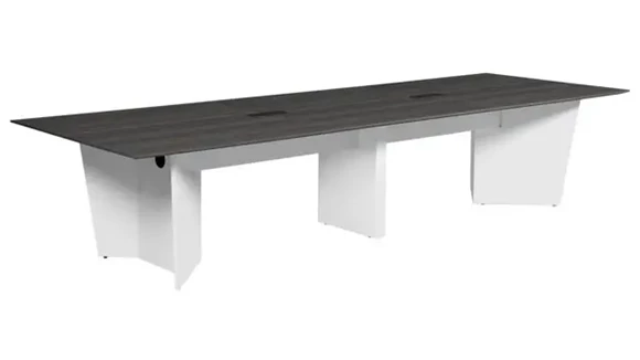 Conference Table 12ft W x 47in D with Power Data Grommets and Wire Management