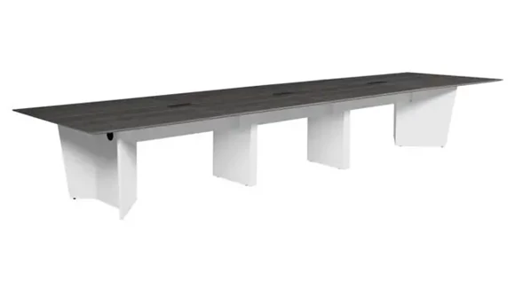 Conference Table 15.5ft W x 47in D with Power Data Grommets and Wire Management