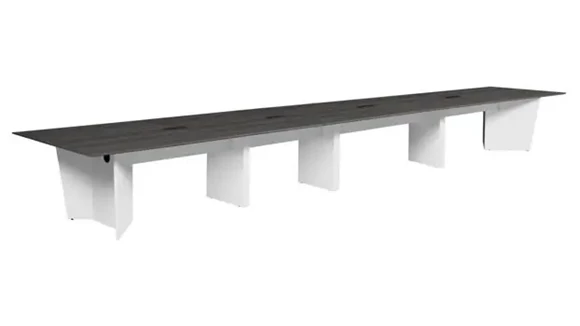 Conference Table 19.5ft W x 47in D with Power Data Grommets and Wire Management