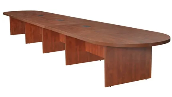 Modular Racetrack Conference Table 20ft W x 52in D with Power Data Grommets