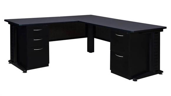 72in x 78in L-Shaped Desk with Double Pedestals