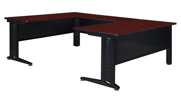 U-Desk 66in W x 96in D with Wire Management and C-Legs