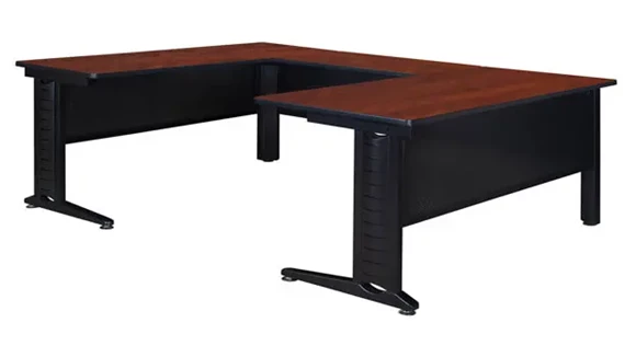 Steel U-Desk 72in W x 96in D with Wire Management