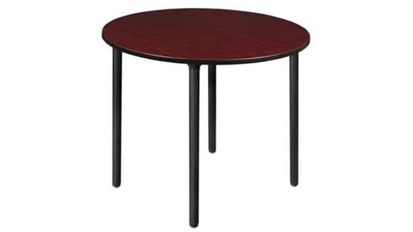 Round Breakroom Table 48in Folding Post Legs