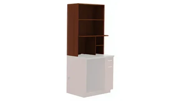Desk Hutch 36in W x 18in D x 48in H with Hospitality Appliance