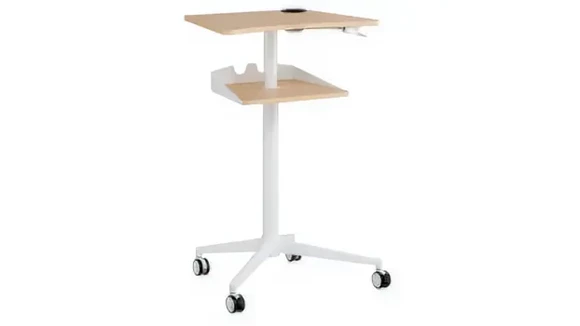 Computer Cart 31in W x 23in D x 48in H with Two Front Wheels Lock