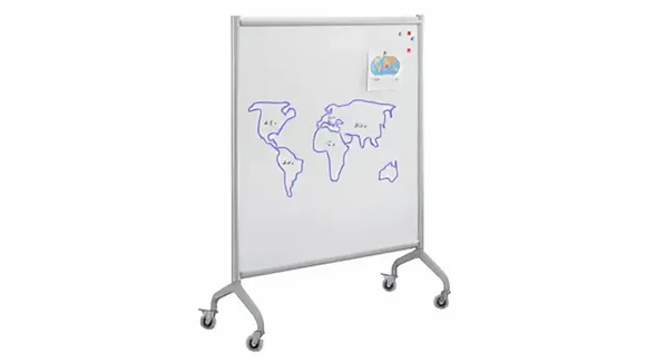 Mobile Whiteboard 42in W x 54in D