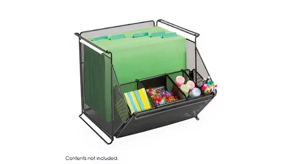 Storage Cube 14in W x 16in D x 12in H with Steel Mesh
