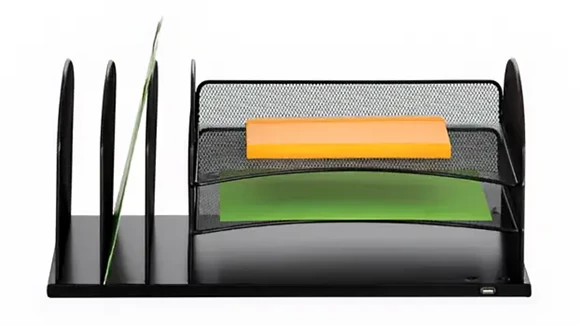 Desktop Organizer 20in W x 12in D with Wire Mesh Organizers
