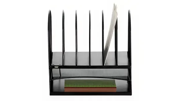 Desktop Organizer 13in W x 12in D with Wire Steel Mesh Organizers