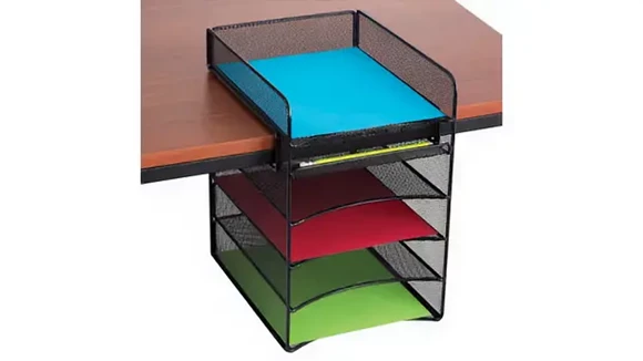 Desktop Organizer 10in W x 12in D with Wire Mesh Desk