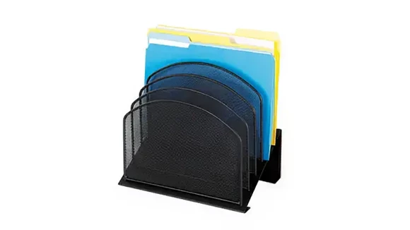 Desktop Organizer 11in W x 7in D with Wire Mesh Organizers