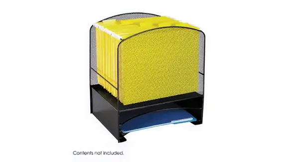 Desktop Organizer 14in W x 11in D with Wire Mesh Organizers