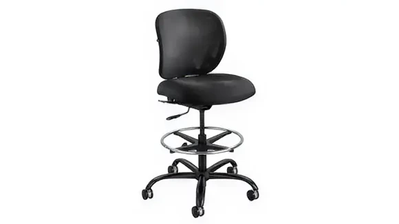 Big and Tall Drafting Stool with Mesh Back and 350 lb Capacity