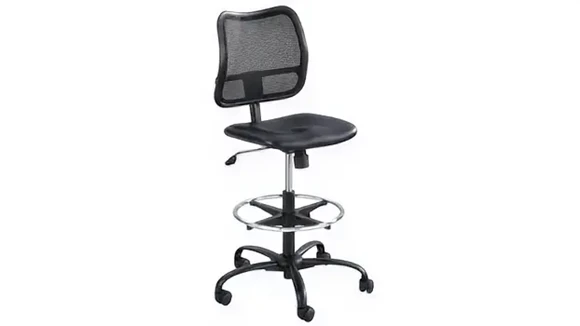 Extended-Height Vinyl Chair with Mesh Back and 250 lb Capacity