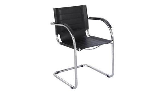 Guest Chair Black Leather