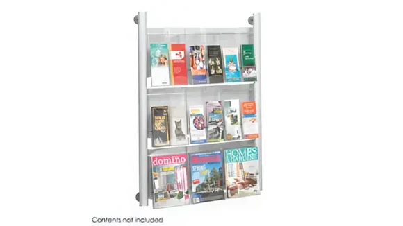 Literature Organizer 32in W x 5in D x 41in H with Wall Mounting Hardware Included