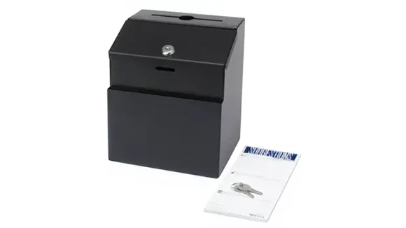 Mail Sorter 7in W x 6in D x 9in H with Steel Suggestion Box