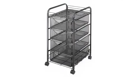 Mobile File Cabinet 16in W x 17in D x 27in H with 4 Drawers